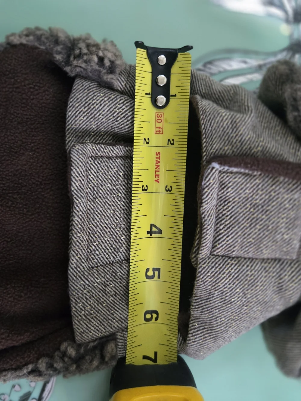 Minature Dog Breed Khaki Sherpa-Lined Vest